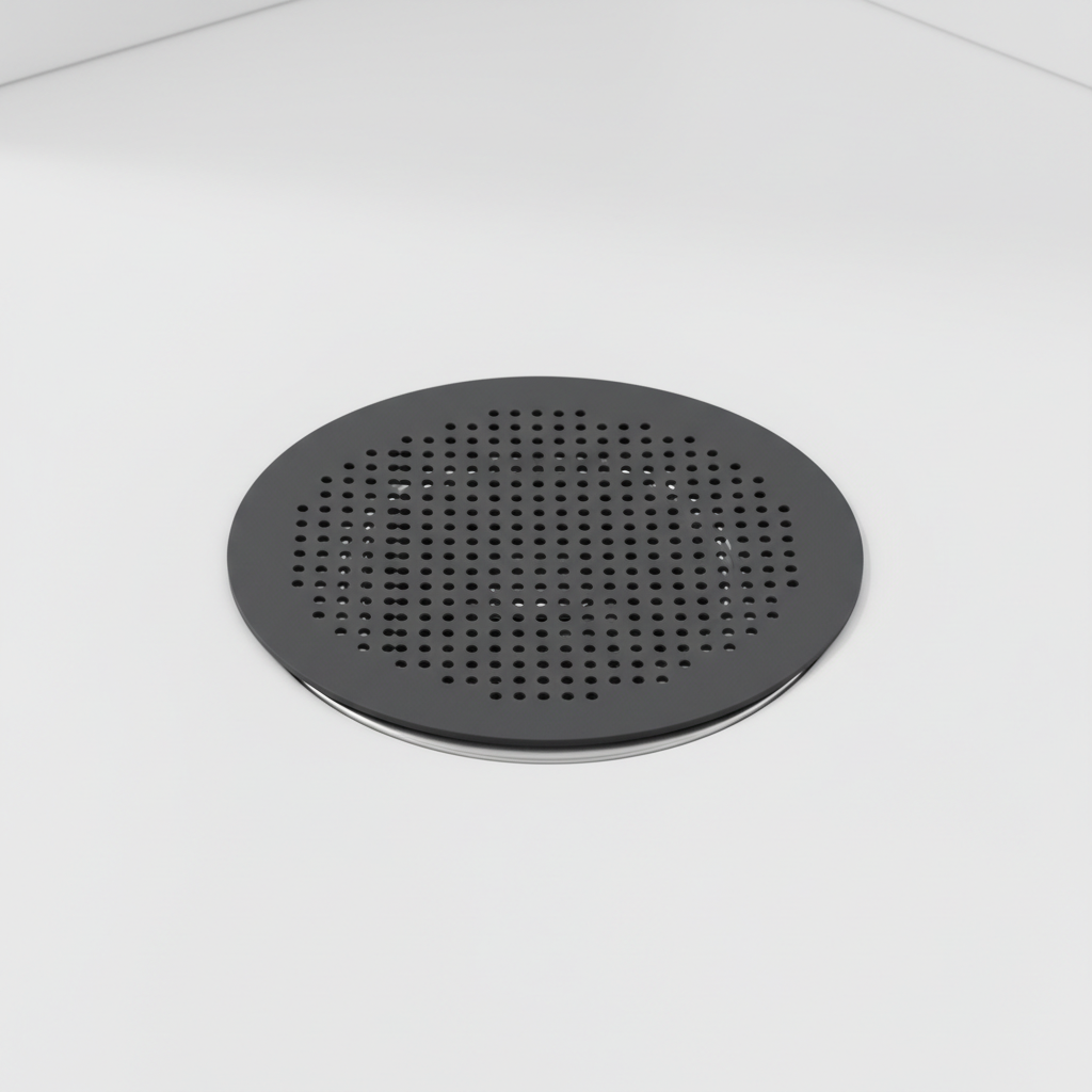 Silicone Drain Hair Catcher on shower drain