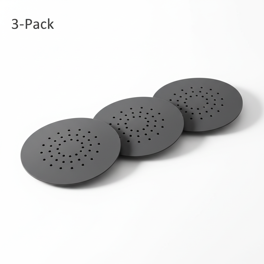 3-Pack Silicone Drain Hair Catchers